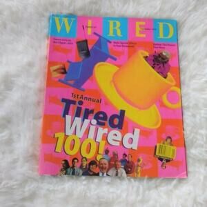 WIRED Magazine 1st annual Tired Wired 100 tech geek computer culture 90s vintage